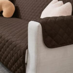 Ultrasonic Quilted Sofa Cover Brown - Image 3