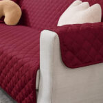 Ultrasonic Quilted Sofa Cover Maroon - Image 3