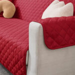 Ultrasonic Quilted Sofa Cover Red - Image 3