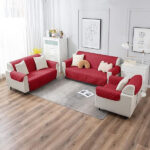 Ultrasonic Quilted Sofa Cover Red - Image 2