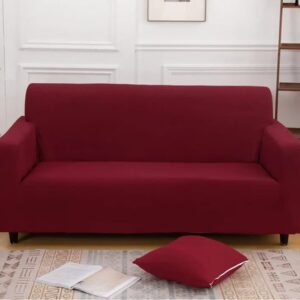 Jersey Sofa Cover - Mehroon