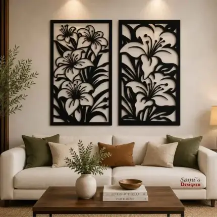 Luxury Floral Wall Art Set for Modern Home Decor